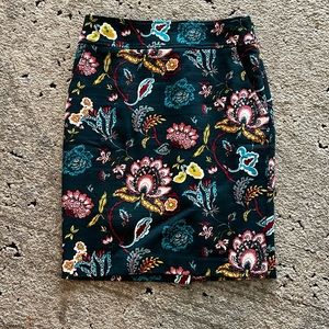 J. Crew floral skirt